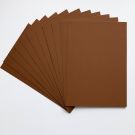 Tonkarton genarbt 50x70cm, 10 Bogen schokobraun