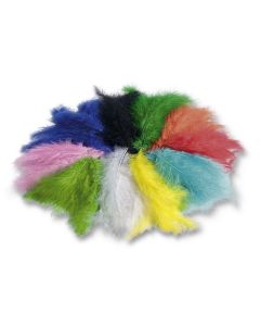 Flauschfedern, 100g, farbig sortiert
