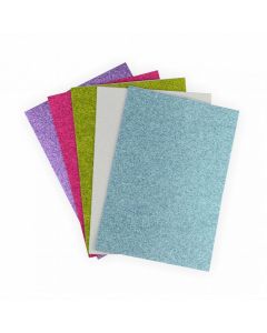 Glitter-Moosgummi, A4, 10 Bogen pro Farbe