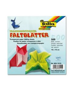 Transparentpapier 15x15cm, 500 Blatt, sortiert