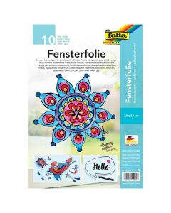 Fensterfolie, 23x33cm, 10 Blatt farblos