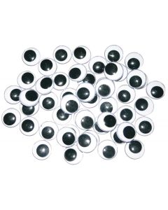 Wackelaugen Ø 18mm, Schwarz/Weiß