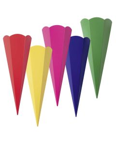 Schultüten Rohlinge 68cm, 10 Stück in 5 Farben