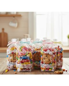 Zellglasbeutel mit weißem Spitzendruck 10 Stück