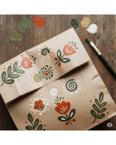 Papiertüten aus 20 Stück, 18x8x21cm, natur